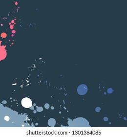 Vector abstract artistic graphic colorful ink drops texture background template
