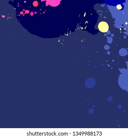 Vector abstract artistic graphic colorful ink drops texture background template