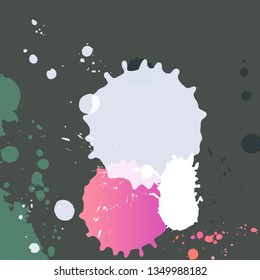 Vector abstract artistic graphic colorful ink drops texture background template