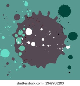 Vector abstract artistic graphic colorful ink drops texture background template