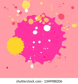 Vector abstract artistic graphic colorful ink drops texture background template