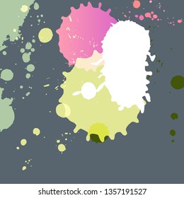 Vector abstract artistic graphic colorful ink drops texture background template