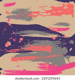 Vector abstract artistic graphic colorful ink blobs texture background template