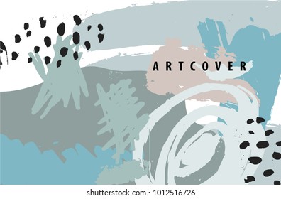 Vector abstract artistic poster, card, cover, flyer/ Pastel colors