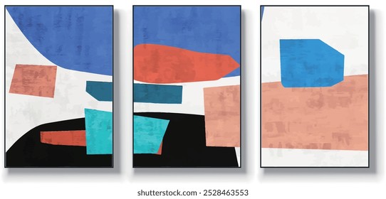 Plano de fundo do trabalho artístico abstrato de vetor. Geométrico. Elegante arte moderna de parede,