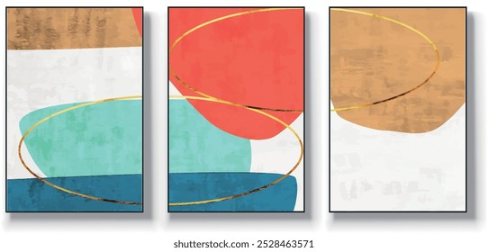 Vector abstract artwork background. Geometric. Stylish modern wall art,