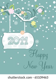 vector abstract artwork illustration for new year 2011