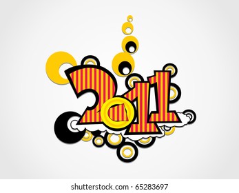 vector abstract artwork illustration for new year 2011
