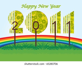vector abstract artwork illustration for new year 2011