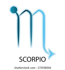 Vector Abstract Astrological Sign Scorpio Icon Isolated