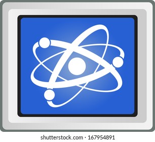 vector abstract atom icon design 