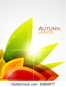 Abstrakte Herbstblume mit Vektorgrafik