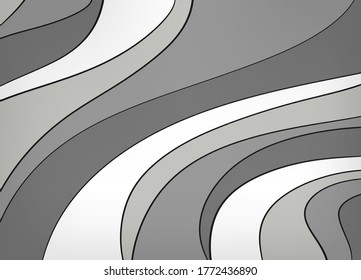 vector abstract bacground in gray color with massive 3d lines