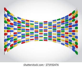 Vector abstract background 3d mosaic for banner