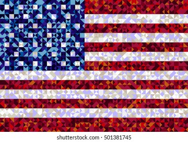 vector abstract background. American flag. USA. It can be used in the design of postcards, Web sites, wallpapers, etc.