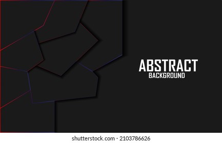 Vector Abstract Background. Banner Black Background. 