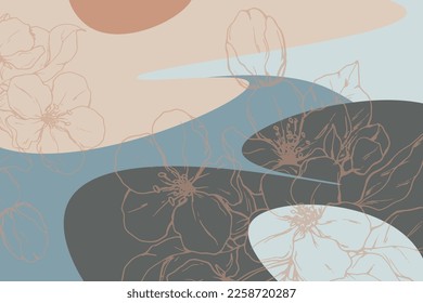 Vector abstract background. Banner. Poster. Abstraction. Background. A color scheme. Marketing. Minimalism. Spring.