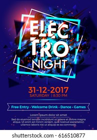 Vector Abstract Background for Banner, Poster, Brochure and Flyer for Eve, Party, Club and Celebration.