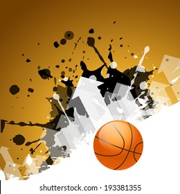 vector abstract background of basketball illustration