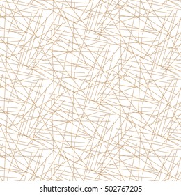 Vector abstract background of beige hatch on a white background.