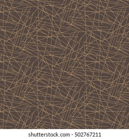 Vector abstract background of beige hatch on a brown background.