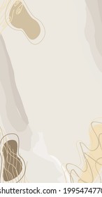 Vector abstract background in beige tones for invitations, business cards, stories background, stories template