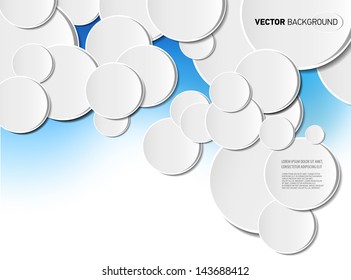 Vector abstract background with big circles. Place for your text.