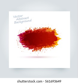 Vector abstract background with big splash and place for your text. Grunge Vector Illustration. Splatter template.