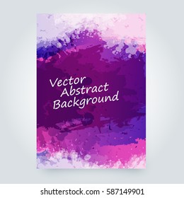 Vector abstract background with big splash and place for your text. Grunge Vector Illustration. Splatter template.