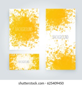 Vector abstract background with big splash and place for your text. Grunge Vector Illustration. Splatter template. Paint set for design use.