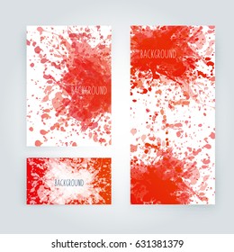 Vector abstract background with big splash and place for your text. Grunge Vector Illustration. Splatter template. Paint set for design use