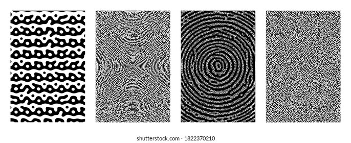 Vector abstract background bio diffusion turing pattern. geometric modern