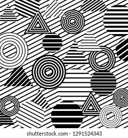Vector abstract background in black and white.   
