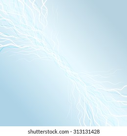 Vector abstract background blue bolt of lightning