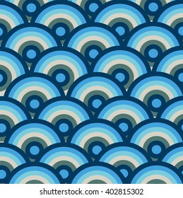 vector abstract background of blue circles