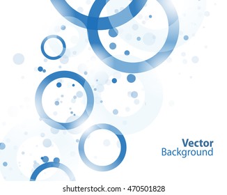 Vector abstract background with blue circles. Eps 10
