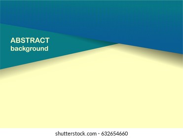 Vector abstract background blue color, texture, background for banner, poster, blue and yellow color. Overlap dimension modern board.