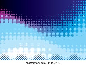 Vector abstract background from blue halftone