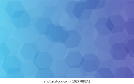  Vector abstract background of blue hexagon