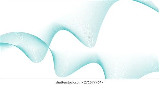 Fondo abstracto de Vector azul líneas onduladas dinámicas de lujo. Moderno