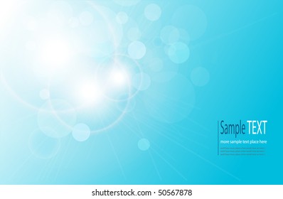 Vector abstract background blue magical lights, bokeh