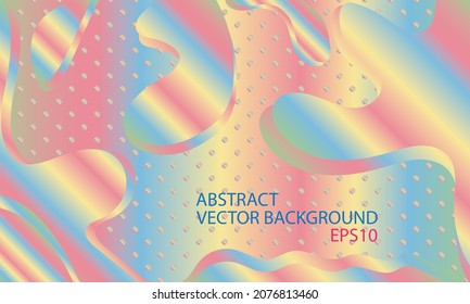 Vector abstract background with blue, pink and yellow wavy shapes.