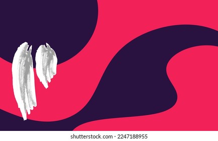 vector abstract background blue and pink colors. Template design horizontal