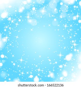 vector abstract background of blue snow burst