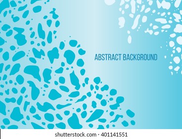 Vector abstract background with blue stains 