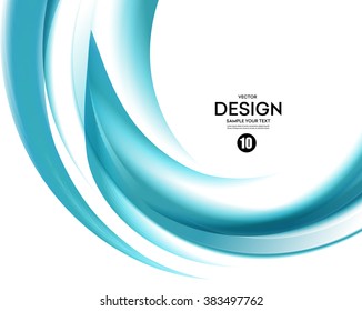 Vector abstract background with blue swirl