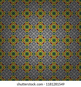 Vector abstract background in blue, yellow and gray colors. Floor tiles, porcelain ceramic tile, geometric seamless pattern for surface and floor, marble floor tiles.