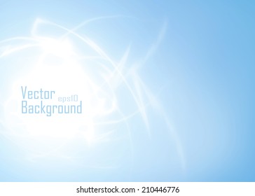 Vector abstract background with blurred neon light rays