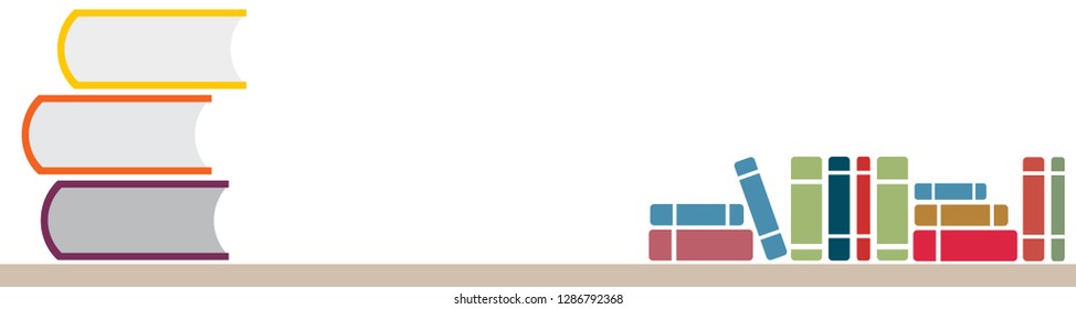 Vector abstract background book and bookstore. Header and banner