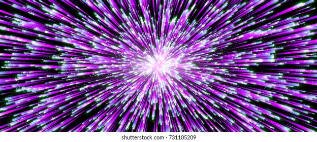 Vector abstract background. Bright blast explosion on white, chaotic colorful particles burst. Digital graphic for brochure, website, flyer, print, poster, other design